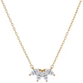Zirconia Diamond Petal Necklace