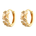 Luxury Carved Flower Hoop Earring